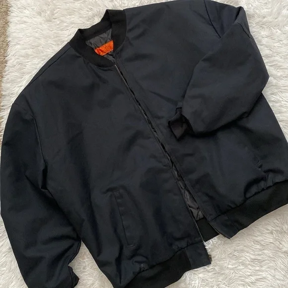 NWOT Red Cap workwear Men's Black Bomber Jacket